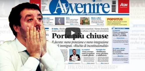 Decreto sicurezza, Avvenire si scandalizza