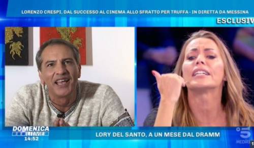 Lorenzo Crespi contro Karina Cascella: è lite a  Domenica Live