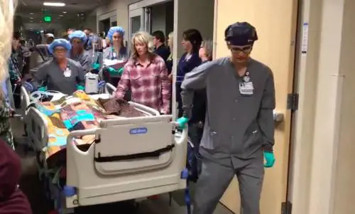 L'ultima camminata di un donatore di organi in fin di vita