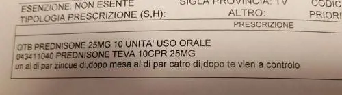La ricetta medica in lingua veneta.