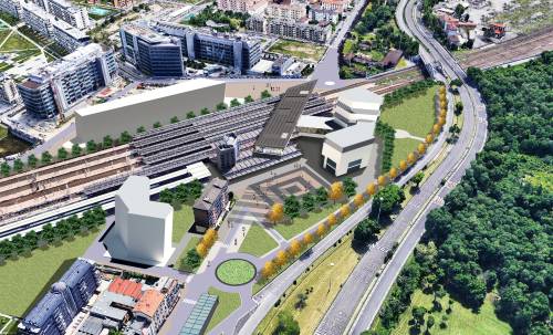Progetto per l'hub Rogoredo Ponte e negozi sopra i binari