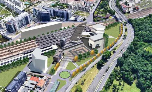 Progetto per l'hub Rogoredo Ponte e negozi sopra i binari