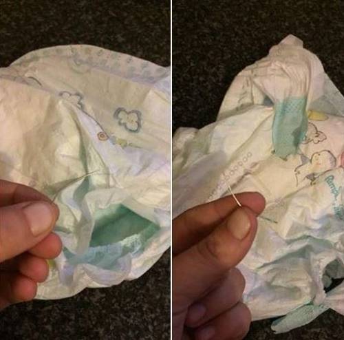 Mamma trova un ago nei pannolini Pampers