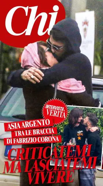 Già finita la storia tra Fabrizio Corona e Asia Argento? Quel messaggio criptico sui social