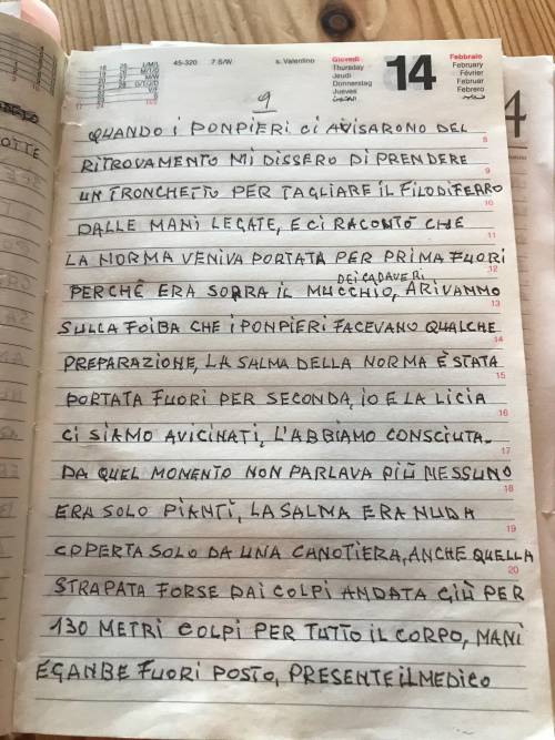 Il diario del martirio: "Così ho slegato i polsi al cadavere di Norma"