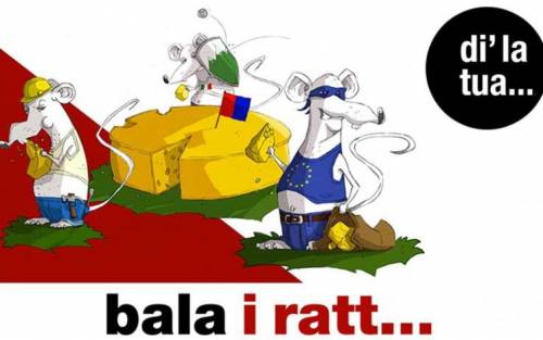 Svizzera, ancora manifesti razzisti contro gli italiani: disegnati come topi