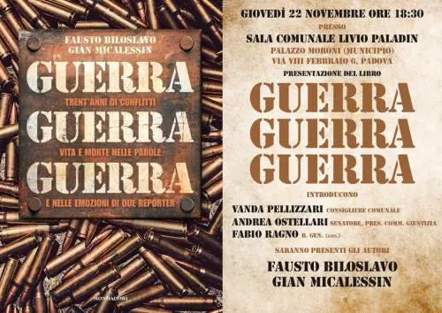 Il tour di Guerra Guerra Guerra. Biloslavo e Micalessin tornano in Veneto 