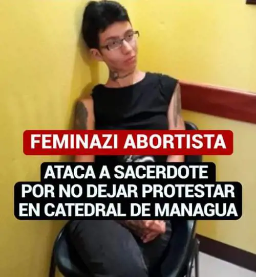 Femminista pro aborto attacca sacerdote con acido solforico