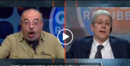 Giordano contro Vauro: "Sui testi di Sfera Ebbasta hai detto altra scemata"