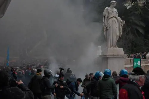 Roma sotto assedio dei tifosi dell'Eintracht