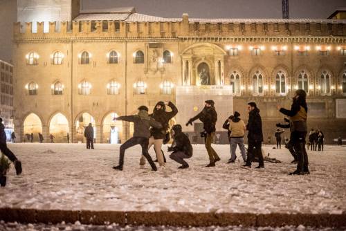 Bologna, arrivata la prima nevicata