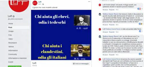 Per attaccare Salvini, il giornale "rosso" si inventa pure una frase di Hitler