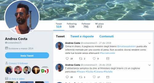 Il sindaco Pd che ha vietato la cattiveria? Su Twitter dà del "c..." a Salvini