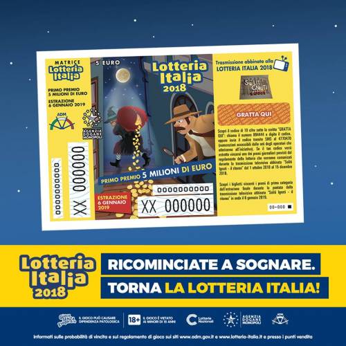 Lotteria Italia 2018, i biglietti vincenti del 6 gennaio 2019
