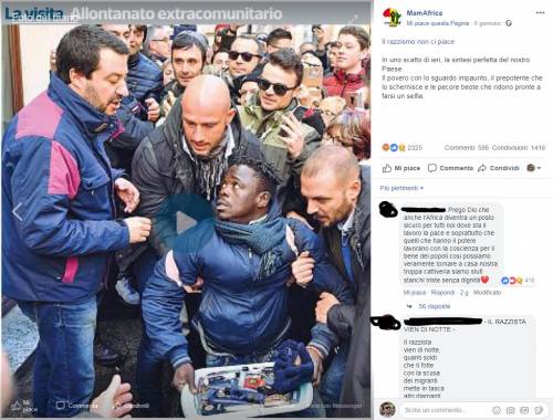 "Salviniani pecore beote". Il post di MamAfrica scatena gli insulti sul ministro