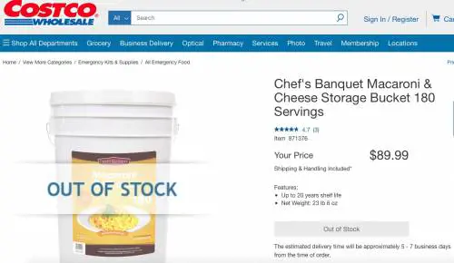 Secchio da 12 chili di maccheroni: è boom di vendite in America