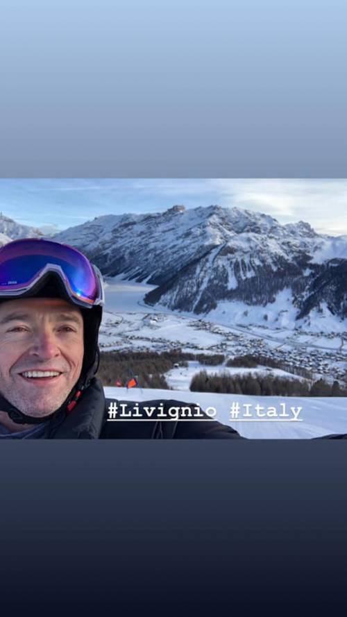 Hugh Jackman sciatore a Livigno: "Che posto fantastico"