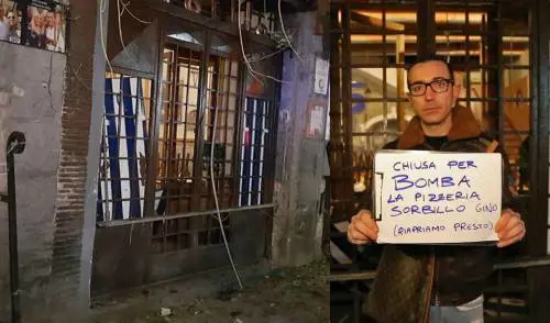Napoli, bomba nella notte all’ingresso della storica pizzeria Sorbillo