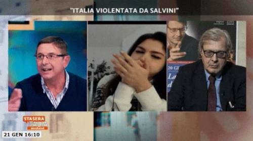 "Stupro? Parla di caz..". L'ira di Sgarbi sulla Nappi dopo l'attacco a Salvini