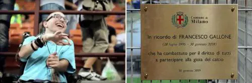 A San Siro una targa per Francesco Gallone