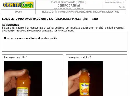 Ritirato dal mercato un lotto di succo Ace con schegge di vetro