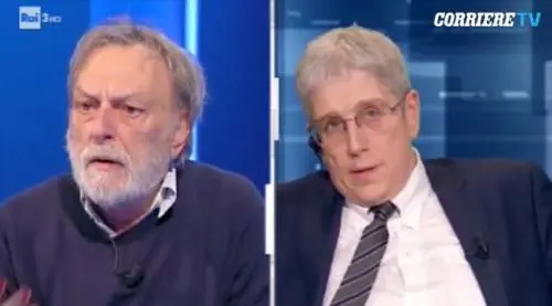 Che lite a Cartabianca tra Strada e Giordano: “Vai dallo psichiatra…”