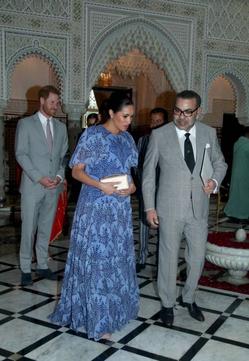 Meghan Markle e il Principe Harry alla residenza di Mohammed VI