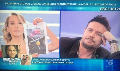 Domenica Live: svelate altre foto del tradimento della moglie di Fogli