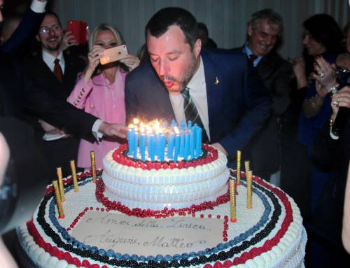 La festa di compleanno di Matteo Salvini