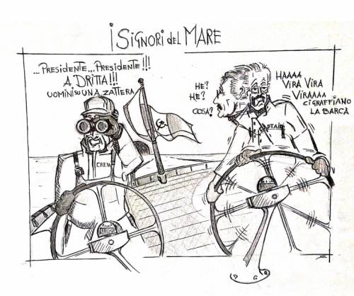 La vignetta del giorno - D'Alema e il marinaio