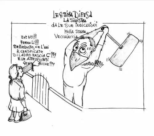 La vignetta del giorno - La legittima difesa della sinistra