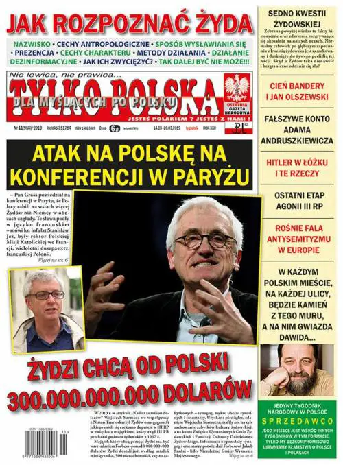 Polonia, giornale nazionalista spiega "come riconoscere un ebreo"