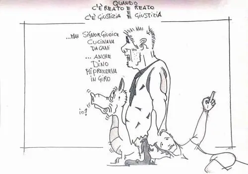 La vignetta del giorno: ​una giustizia... da cani