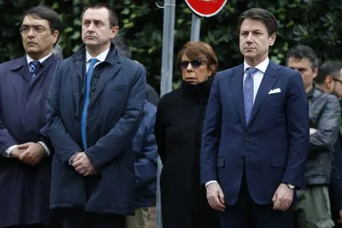 Il Presidente Giuseppe Conte alla commemorazione della strage di via Fano 
