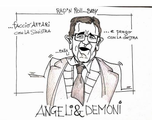 La vignetta del giorno - Angeli e demoni di Prodi