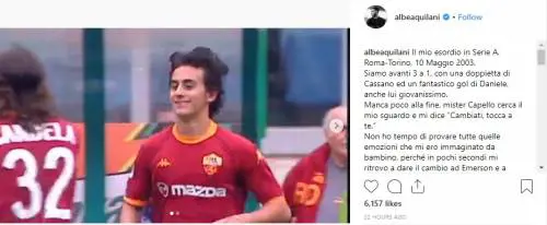 Aquilani: "Al mio debutto l'arbitro allungò il recupero per farmi toccare palla"