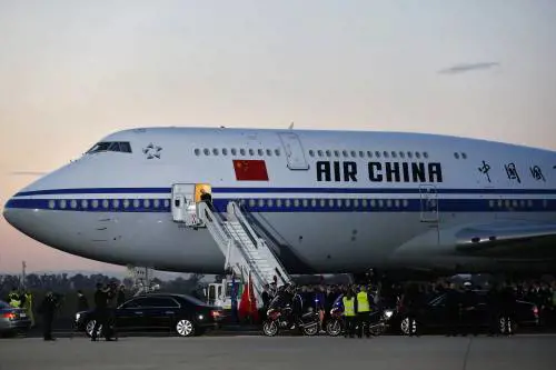 L'arrivo a Fiumicino di Xi Jinping