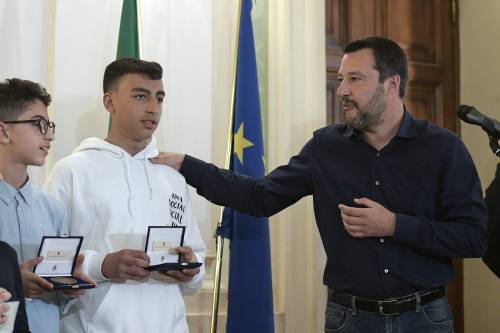 Matteo Salvini incontra Ramy, Adam, i carabinieri e i giovani eroi dell'autobus