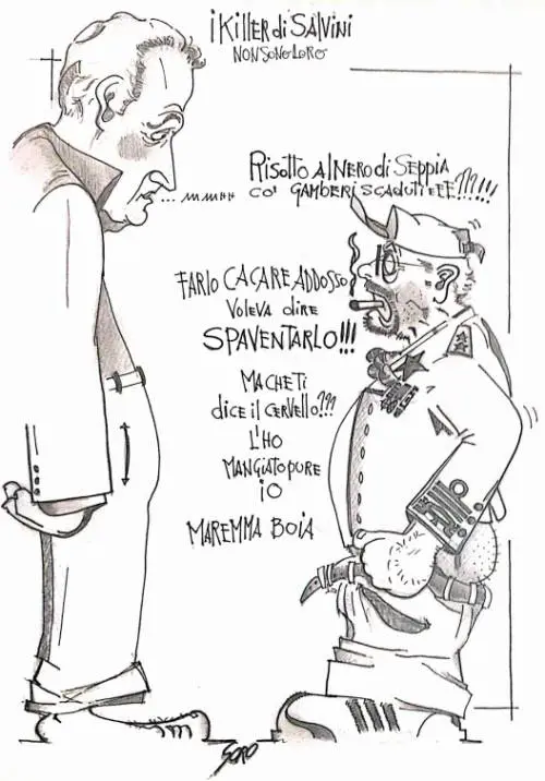 La vignetta del giorno - I killer di Salvini