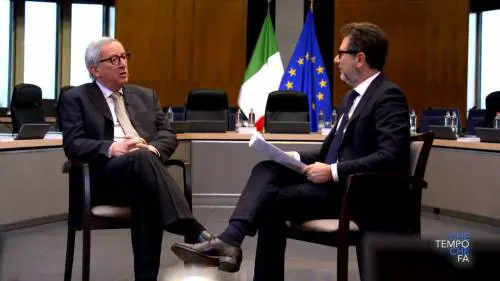 Crescita, Tav e sovranismo: Juncker da Fazio bastona l'Italia