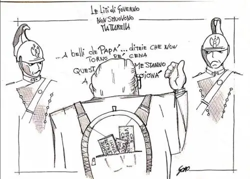 La vignetta del giorno - Mattarella: "Non torno per cena..."