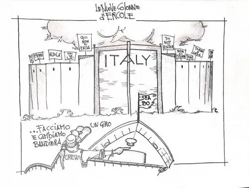 Sbarchi, flop dell'ong: la vignetta del giorno