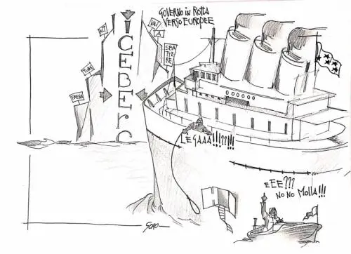 La vignetta del giorno - Il governo è in rotta ​verso le Europee