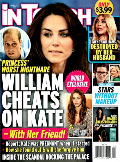 L'indiscrezione (falsa) sul tradimento di William che fa infuriare la Casa Reale