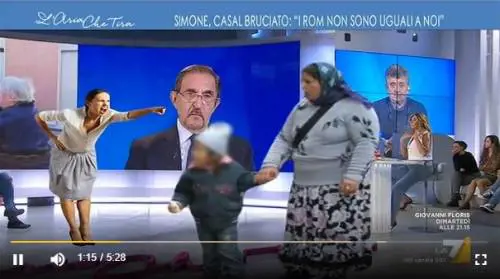Il litigio in tv sui rom tra La Russa e Myrta Merlino