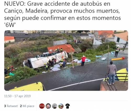 Tragedia in Portogallo, bus turistico si ribalta a Madeira: almeno 28 i morti