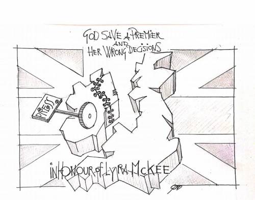 La vignetta del giorno: Dio salvi il premier e le sue decisioni sbagliate