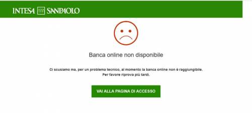 Banca Intesa San Paolo, non funziona l'area utenti dell'home banking: disagi in tutta Italia
