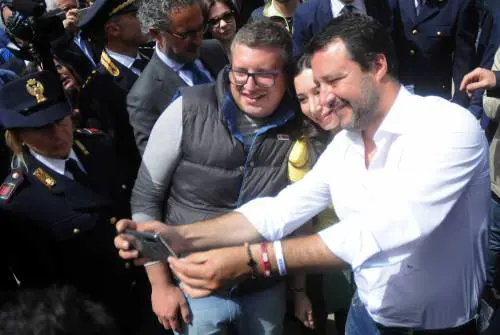 Matteo Salvini inaugura il nuovo commissariato di polizia di Corleone