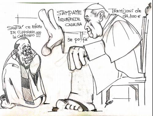 La vignetta del giorno: le indulgenze di Bergoglio